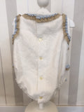Pelele Bebé Niño Blanco con encajes.