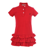 Vestido polo niña con volantes disponible en varios colores de La Ormiga.