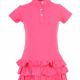 Vestido polo niña con volantes disponible en varios colores de La Ormiga.