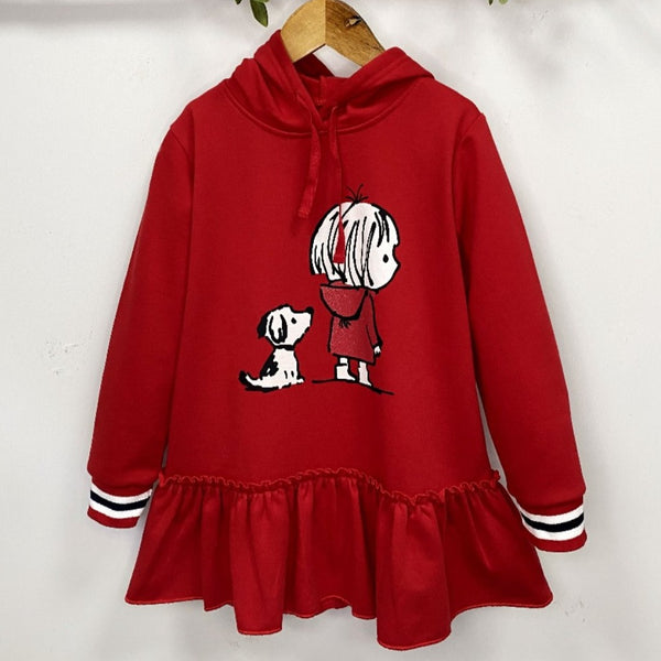 comprar vestido de punto rojo nueva coleccion monpetit bonbon