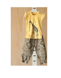 Conjunto niña con pantalón largo ancho y camiseta Jirafa.