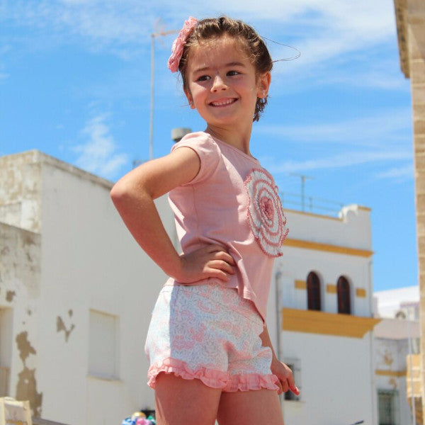 Conjunto Niña de Bermuda y Camiseta
