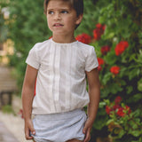 Conjunto bebé niño blusa y cubre verde de La Ormiga.