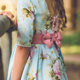 Vestido de niña media manga de Flores de La Ormiga