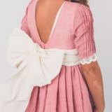 Vestido de niña marca La Ormiga de gasa roja. Ocasiones especiales, ceremonias