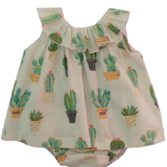 Vestido Jesusito niña bebe con cactus Mon Petit Bonbon