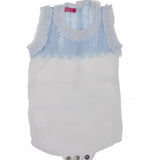 Pelele hilo bebé de Nini Blanco/Celeste modelo VR020