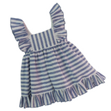 Vestido niña de tirantas a rayas de la firma Mon Petit Bonbon