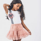 comprar on-line conjunto niña falda tul-camiseta rosa La Ormiga