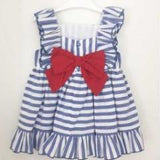 Vestido niña de tirantas a rayas de la firma Mon Petit Bonbon