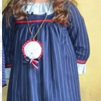 VESTIDO NIÑA MANGA LARGA MARINO CORTE EVASE